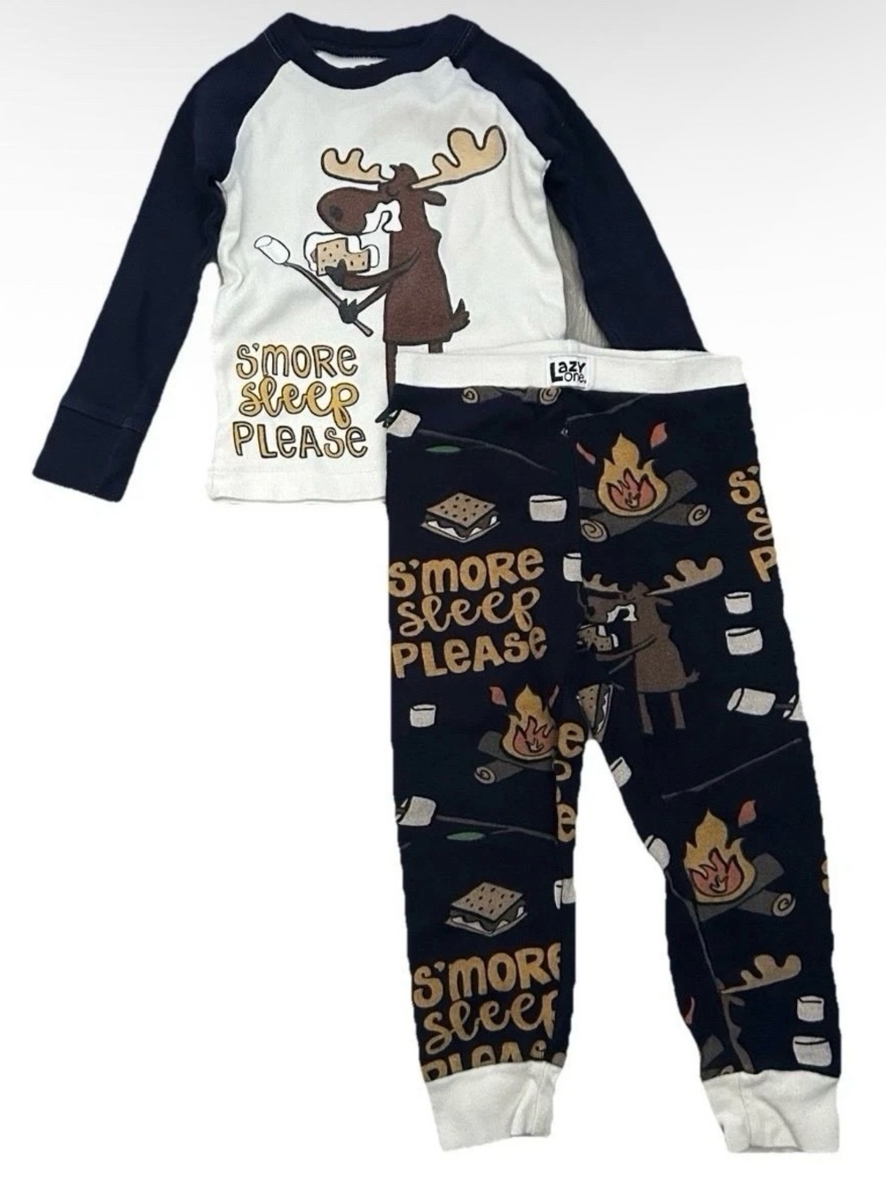 Toddler Lazy One S’more Sleep Please 2 Piece Pajamas Size 2T